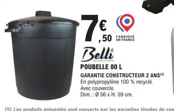 E.Leclerc Brico Poubelle 80 offre