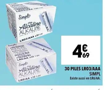 30 Piles LR03/AAA