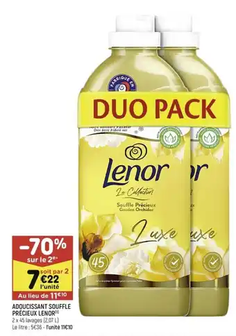 Leader Price Adoucissant Souffle offre