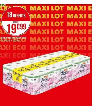 Casino Supermarchés Papier toilette foxy soie offre