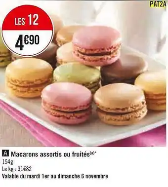Casino Supermarchés Macarons assortis ou fruités offre