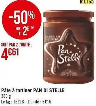 Casino Supermarchés Pâte à tartiner pan di stelle offre