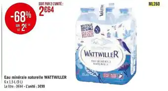 Casino Supermarchés Eau minérale naturelle wattwiller offre