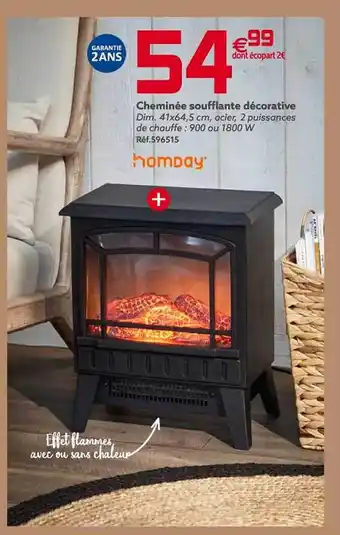 Gifi Cheminée soufflante décorative offre