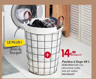 Gifi Panière à linge 48l offre