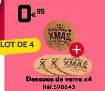Gifi Dessous de verre x4 offre