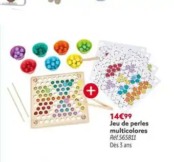Jeu de perles multicolores