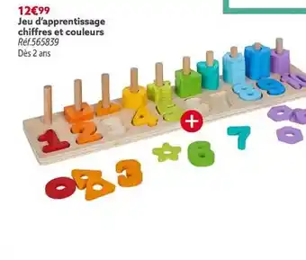 Gifi Jeu d'apprentissage chiffres et couleurs offre