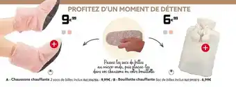 Gifi Chaussons chauffants, bouillotte chauffante offre