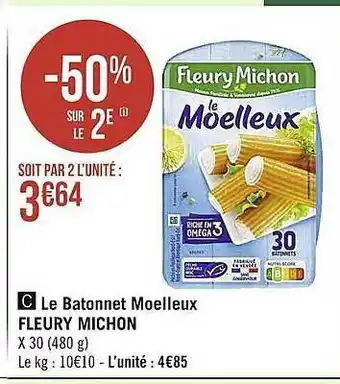 Casino Supermarchés Le bâtonnet moelleux fleury michon offre