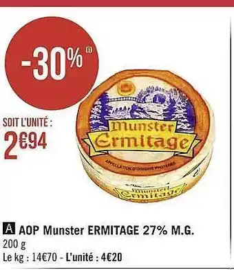Aop munster ermitage 27% m.g.