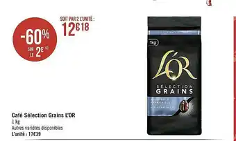 Casino Supermarchés Café sélection grains l'or offre