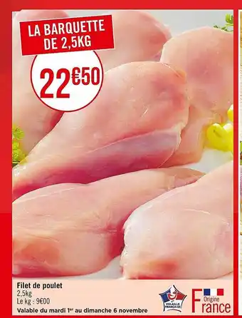 Casino Supermarchés Filet de poulet offre