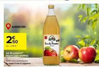 Carrefour Jus de pomme fruits des weppes offre