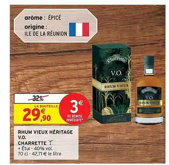 Rhum vieux héritage v.o. charrette