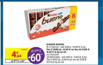 Intermarché Express Kinder bueno offre
