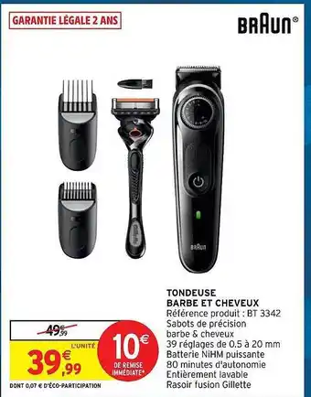 Intermarché Hyper Tondeuse barbe et cheveux braun offre