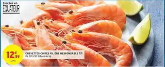 Intermarché Hyper Crevettes cuites filière responsable offre