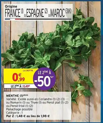 Intermarché Hyper Menthe offre