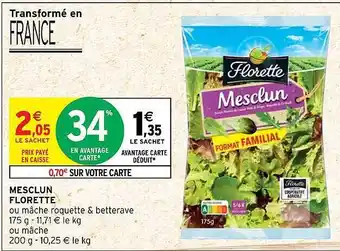 Intermarché Hyper Mesclun florette offre