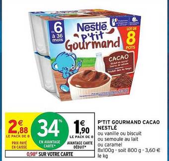 Intermarché Hyper P'tit gourmand cacao nestlé offre