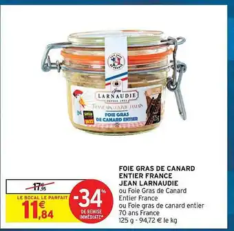 Foie gras de canard entier france jean larnaudie