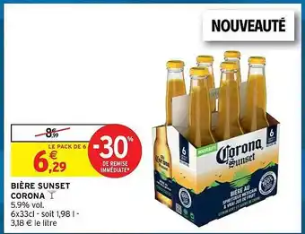 Intermarché Hyper Bière sunset corona offre