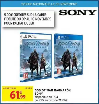 Intermarché Hyper God of ragnarök sony offre