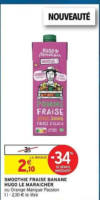 Smoothie fraise banane hugo le maraicher