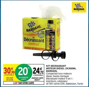 Intermarché Hyper Kit decrassant moteur diesel 2x300ml bardahl offre