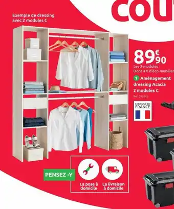 Aménagement dressing acacia 2 modules c