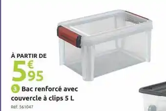 Mr Bricolage Bac renforcé avec couvercle à clips 5l offre