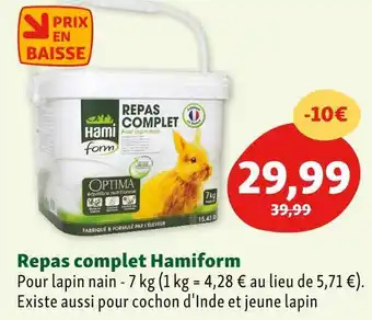 Maxi Zoo Hamiform repas complet offre
