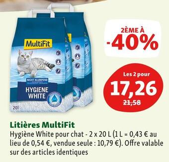 Maxi Zoo Multifit litières offre