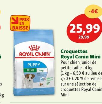 Maxi Zoo Royal canin mini croquettes offre
