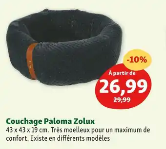 Maxi Zoo Zolux couchage paloma offre