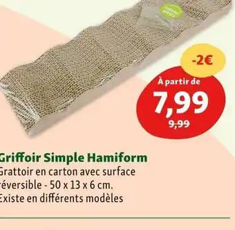 Maxi Zoo Hamiform griffoir simple offre