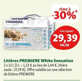 Maxi Zoo Premiere litières white sensation offre