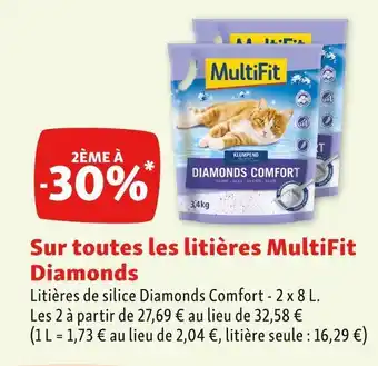 Maxi Zoo Multifit 2ème à -30% sur toutes les litières multifit diamonds offre