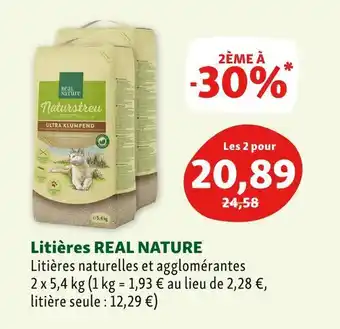 Maxi Zoo Real nature litières offre