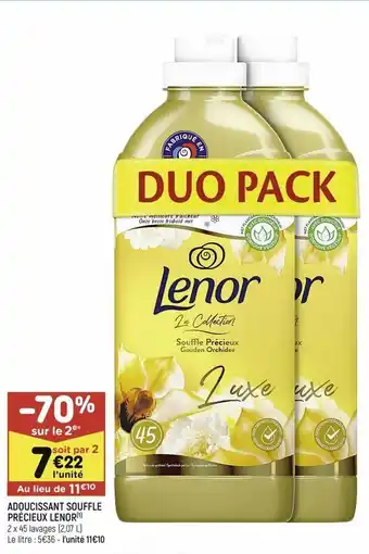 Leader Price Adoucissant souffle précieux lenor offre