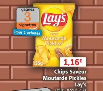 Colruyt Chips saveur moutarde pickles lay's offre