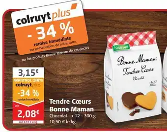 Colruyt Tendre cœurs bonne maman offre