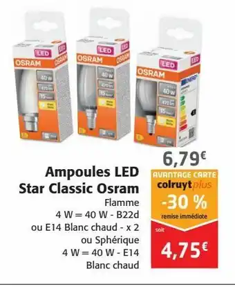 Colruyt Ampoule led star classic osram offre