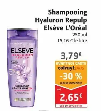 Colruyt Shampooing hyaluron repulp elsève l'oréal offre