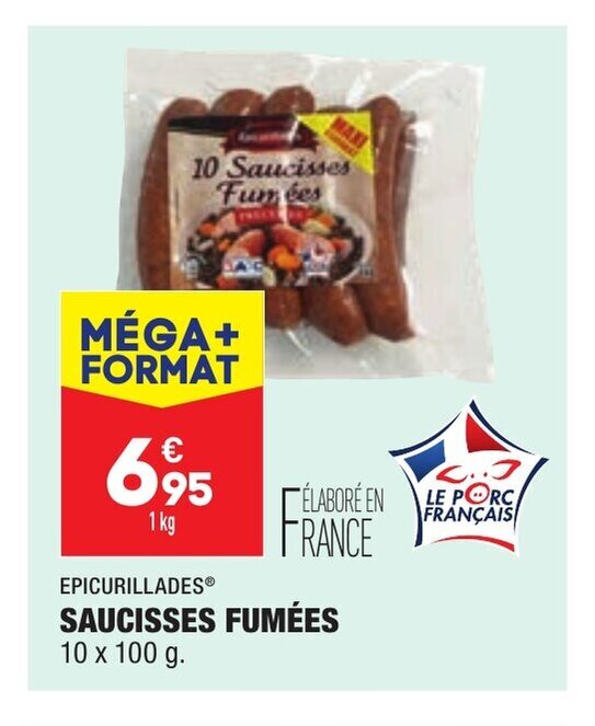 Promo Saucisses Fumees chez ALDI