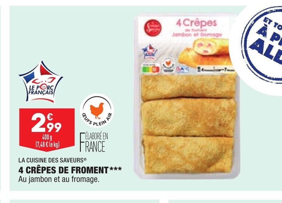 Promo 4 Crepes De Froment chez ALDI