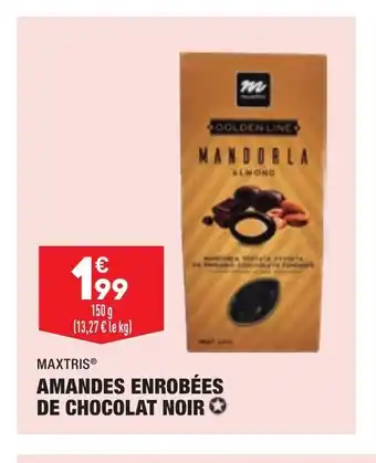 ALDI Amandes Enrobees De Chocolat Noir offre
