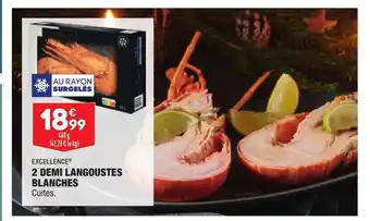 2 Demi Langoustes Blanches