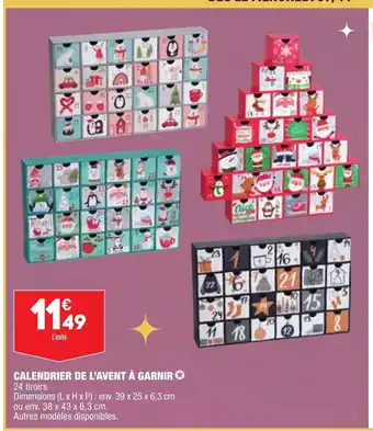 Calendrier De L'Avent A Garnir